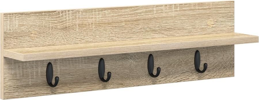 VidaXL Wandgemonteerde kapstok Sonoma eiken 60 x 10.5 x 18 cm