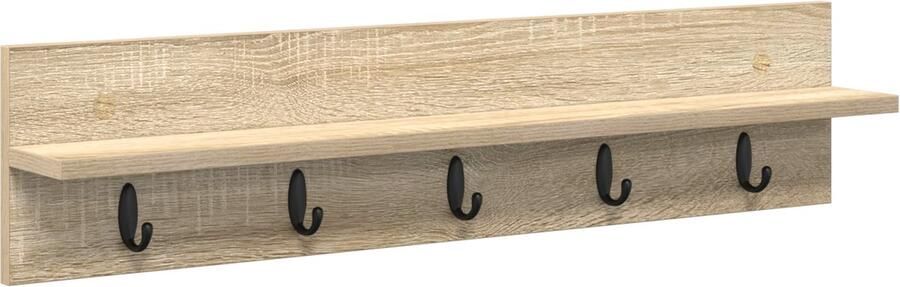 VidaXL Wandgemonteerde kapstok Sonoma eiken 80 x 10.5 x 18 cm