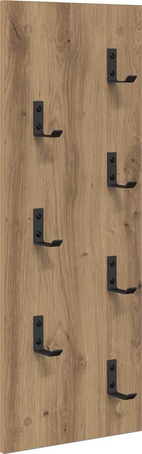 VidaXL Wandgemonteerde kapstok Wandgemonteerd artisanaal eikenkleurig