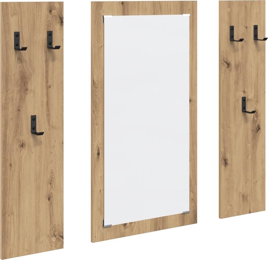 VidaXL Wandgemonteerde kapstok Wandgemonteerd artisanaal eikenkleurig