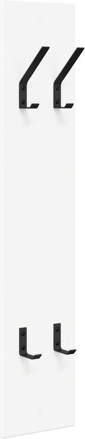 VidaXL Wandgemonteerde kapstok Wit 20 x 1.5 x 100 cm Bewerkt hout