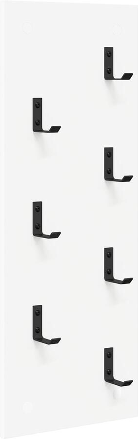 VidaXL Wandgemonteerde kapstok Wit 30 x 1.5 x 80 cm Bewerkt hout