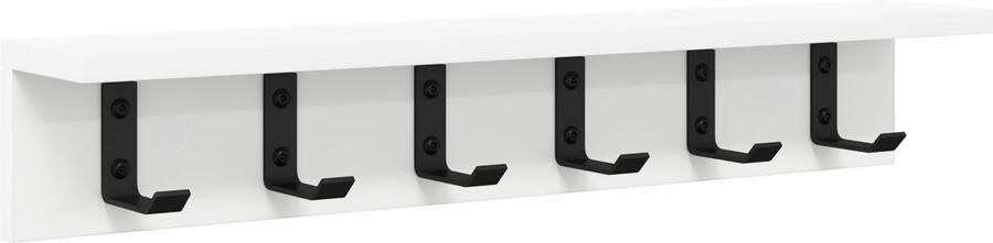 VidaXL Wandgemonteerde kapstok Wit 60 x 10.5 x 10.5 cm Bewerkt hout