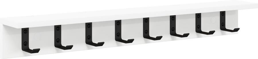 VidaXL Wandgemonteerde kapstok Wit 80 x 10.5 x 10.5 cm Bewerkt hout