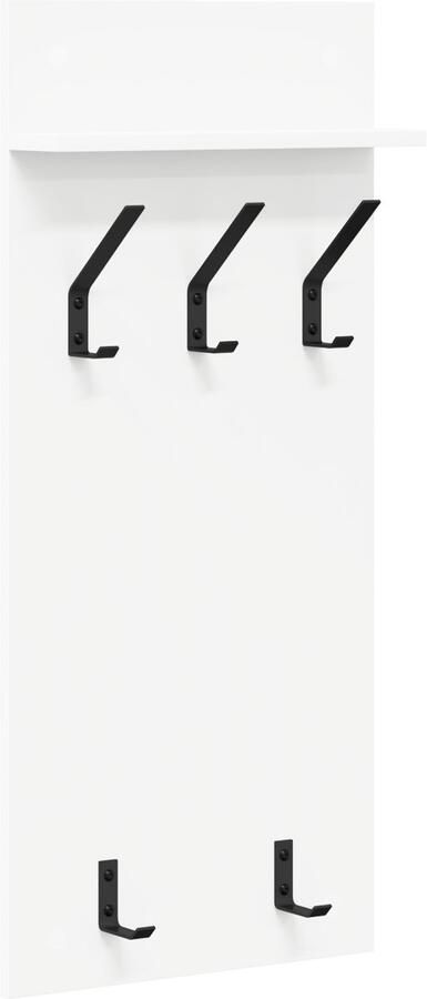 VidaXL Wandgemonteerde kapstok Wit 90 x 40 x 10 cm Bewerkt hout