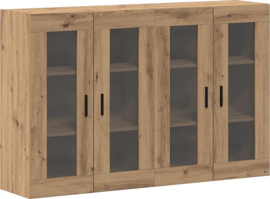 VidaXL Wandkasten 2 Stuks Artisan Eiken 69 5 x 34 x 90 cm Geengineerd Hout - Foto 2