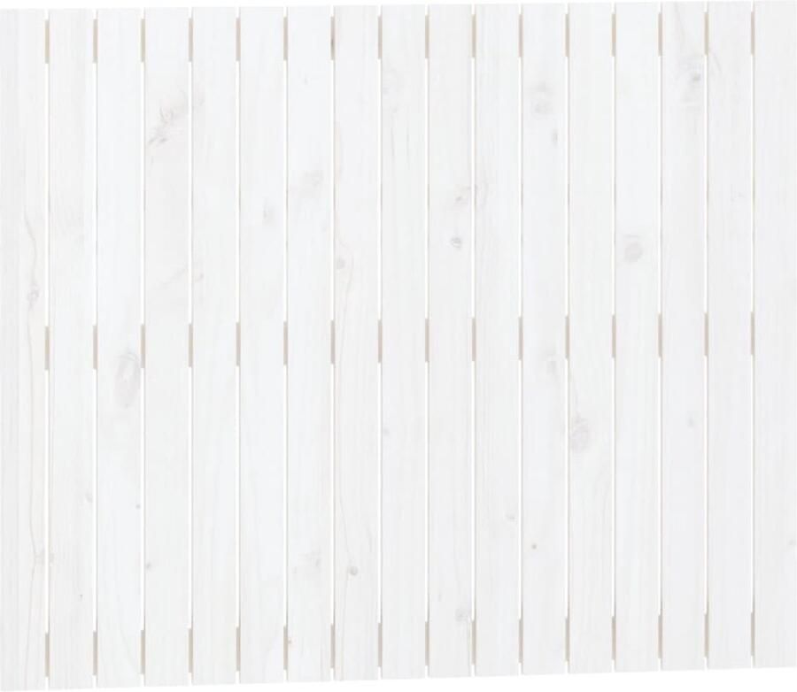 VidaXL Wandhoofdbord 108x3x90 cm Grenenhout Wit Wandhoofdbord Hoofdbord Slaapkamer Decoratie Houten Hoofdbord Klassieke Design Grenenhout Wit - Foto 2