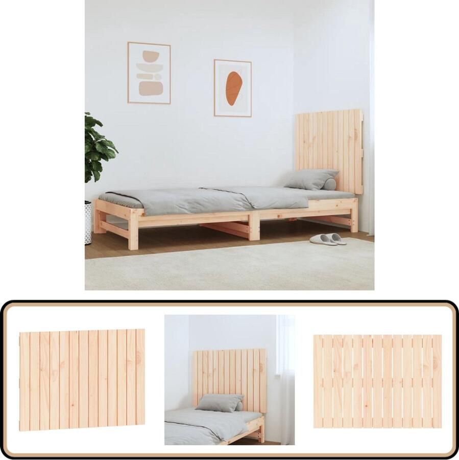 VidaXL Wandhoofdbord Grenenhout 82 5x3x60 cm Wanddecoratie Hoofdbord Slaapkamervloer Kamermeubilair Grenenhout Meubels Vintage Decor