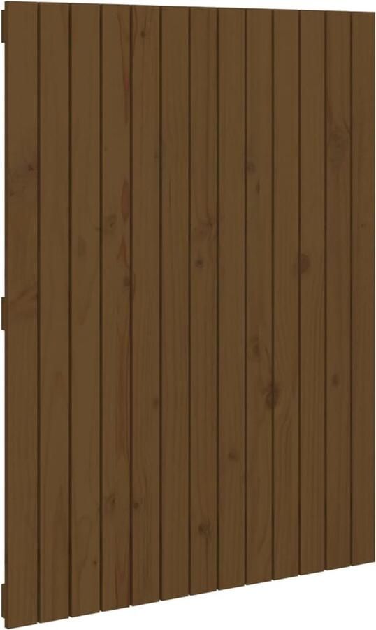 VidaXL Wandhoofdbord Massief Grenenhout Honingbruin Wandlamp Slaapkamersdecoratie Hoofdboard Bed Accessoires Grenenhout Meubels Klassieke Interieur - Foto 2