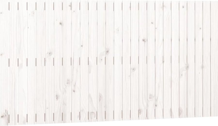 VidaXL Wandhoofdbord Massief Grenenhout Wit Wandhoofdbord Hoofdbord Grenenhout Hout Klassieke Design Modern Minimalistisch Slaapkamervloerisolatie - Foto 2