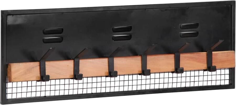 VidaXL Wandkapstok 90x11x30 cm massief mangohout mango