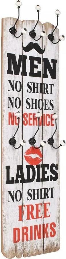 VidaXL -Wandkapstok-met-6-haken-MEN-LADIES-120x40-cm