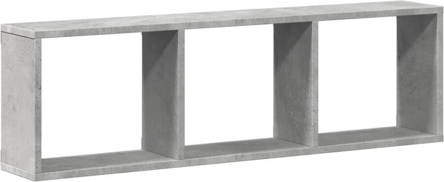 VidaXL Wandkast 100x16x30 cm bewerkt hout betongrijs - Foto 2
