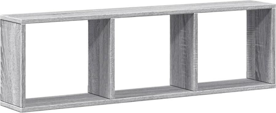 VidaXL Wandkast 100x16x30 cm bewerkt hout grijs sonoma eikenkleurig