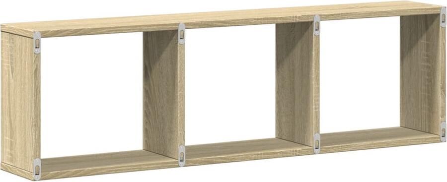 VidaXL Wandkast 100x16x30 cm bewerkt hout sonoma eikenkleurig