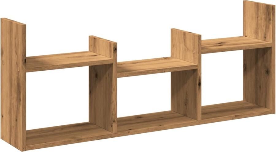 VidaXL Wandkast 100x18x40 cm bewerkt hout artinsanaal eikenkleurig