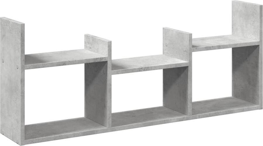 VidaXL Wandkast 100x18x40 cm bewerkt hout betongrijs