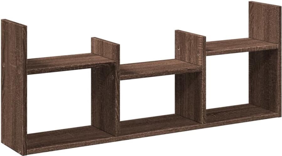 VidaXL Wandkast 100x18x40 cm Bruin Eikenhout Wandkast Houten Kast Bergruimte Opbergkast Zwevende Kast