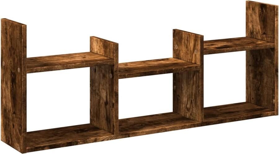 VidaXL Wandkast 100x18x40 cm bewerkt hout gerookt eikenkleurig
