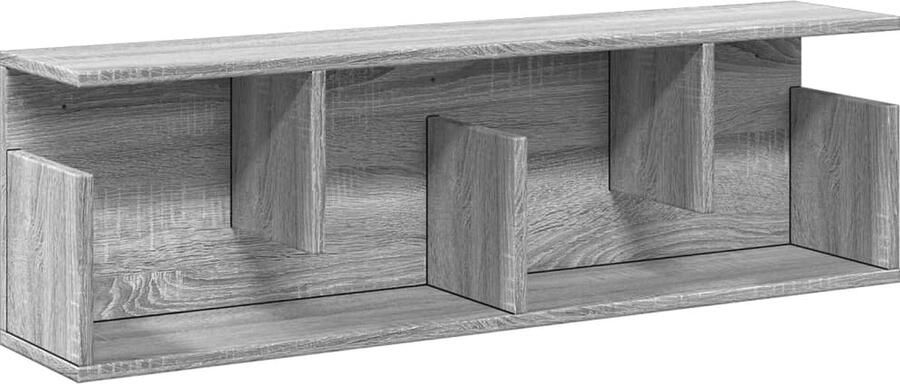 VidaXL Wandkast 100x20x30 cm bewerkt hout grijs sonoma eikenkleurig