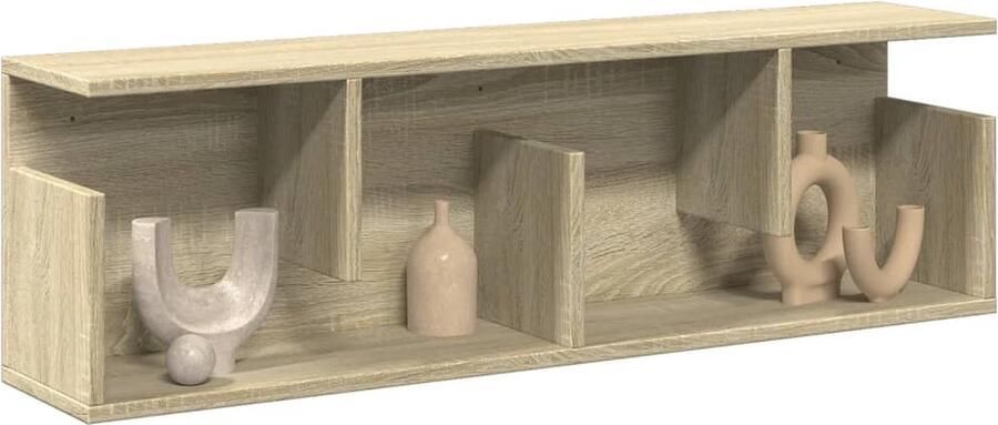 VidaXL Wandkast 100x20x30 cm bewerkt hout sonoma eikenkleurig - Foto 2