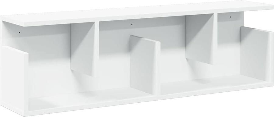 VidaXL Wandkast 100x20x30 cm bewerkt hout wit