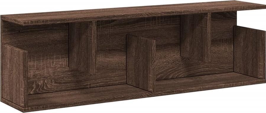 VidaXL Wandkast 100x20x30 cm bruin eikenhout Wandkast Houten Kast Opbergkast Zwevende Kast Badkamerkast