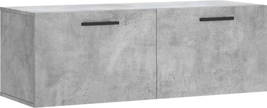 VidaXL Wandkast 100x36 5x35 cm Bewerkt Hout Betongrijs Zwevende Wandkast Wandkasten Grijs Houten Wandkast Opbergkast Muur Badkamerwandkast Livingroomdecor Minimalistische Meubels