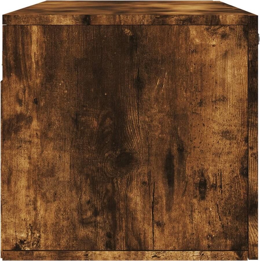 VidaXL Wandkast 100x36 5x35 cm Gerookt Eiken Wandkast Houten Kast Bruine Kast Opbergkast Decoratief Meubel