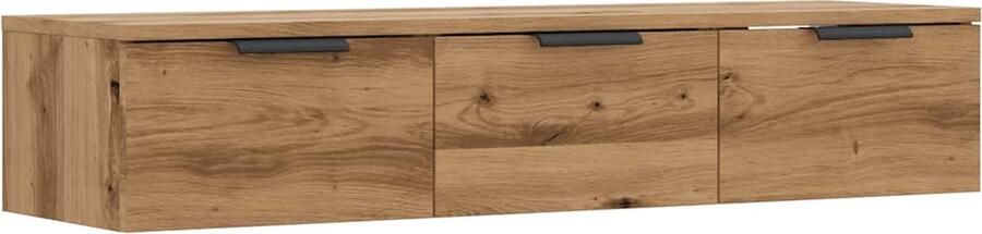 VidaXL Wandkast 102x30x20 cm bewerkt hout artisanaal eikenkleur