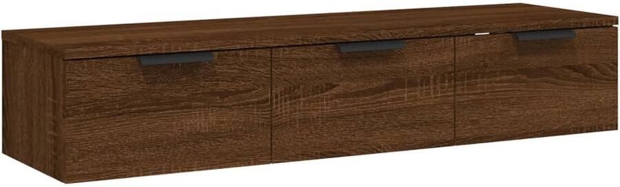 VidaXL Wandkast 102x30x20 cm bewerkt hout bruin eikenkleur Wandkast Houten Kast Bruine Eiken Kleur Bergruimte Opslagoplossing - Foto 2