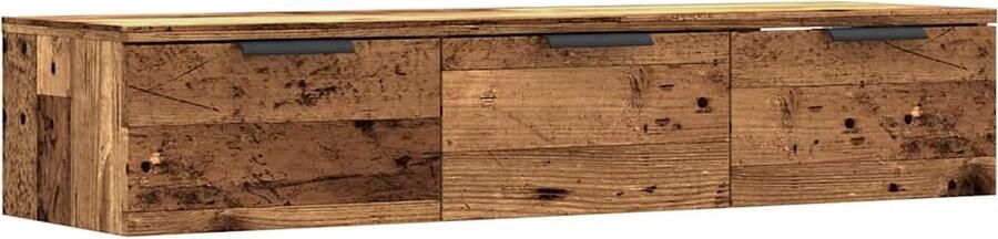 VidaXL Wandkast 102x30x20 cm bewerkt hout oud houtkleurig
