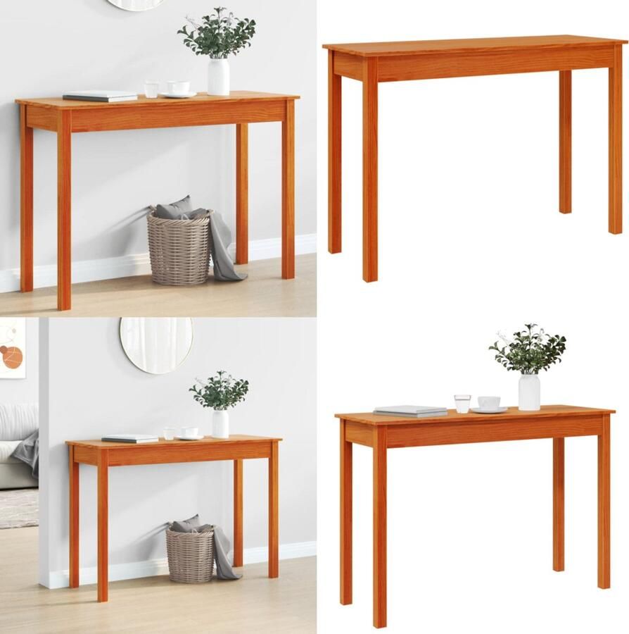 VidaXL Wandkast 110x40x75 cm massief grenenhout wasbruin