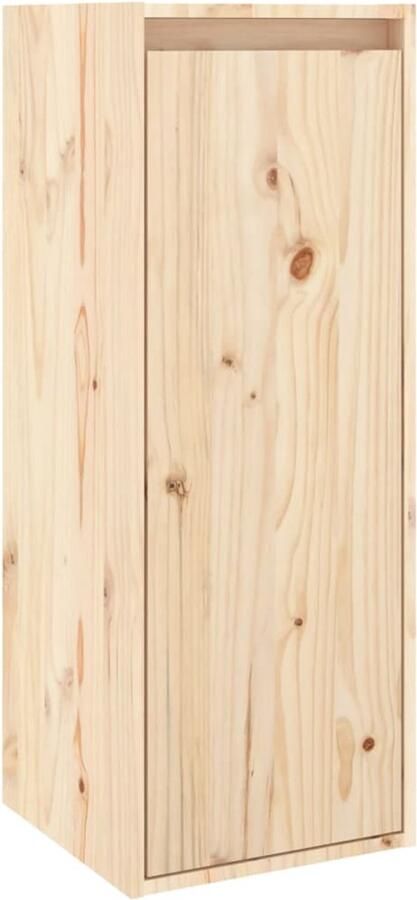 VidaXL Wandkast 30x30x80 cm massief grenenhout Wandkast Wandkasten Hangkast Wandgemonteerde Kast