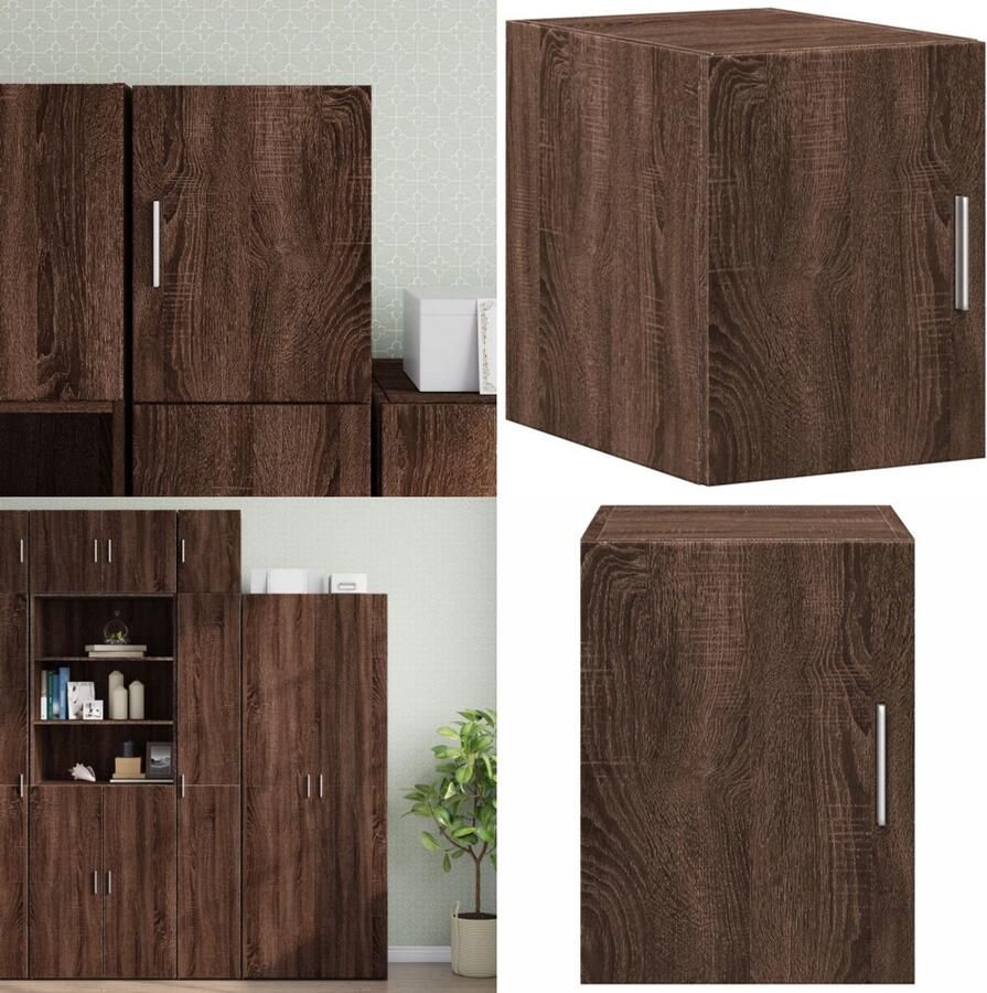 VidaXL Wandkast 30x42 5x40 cm bewerkt hout bruin eikenkleur Wandkast Wandkasten Hangkast Hangende Kast