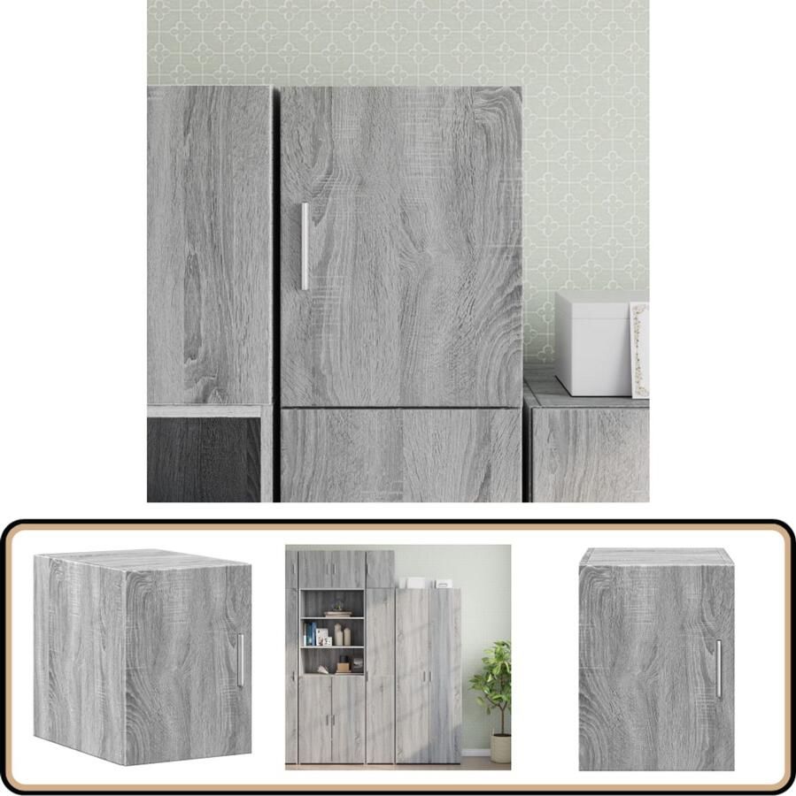 VidaXL Wandkast Grijs Sonoma Eiken 30x42 5x40 cm Hangkast Wandkast Opbergkast Houten Kast Grijze Kast