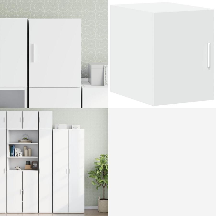 VidaXL Wandkast 30x42 5x40 cm bewerkt hout wit Wandkast Wandkasten Hangkast Hangende Kast