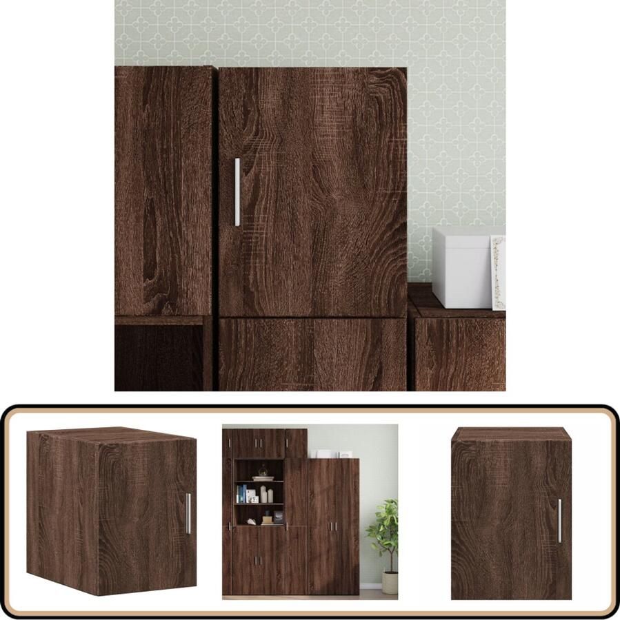 VidaXL Wandkast 30x42 5x40 cm Bruin eikenhout Wandkast Houten Kast Opbergkast Badkamerkast Keukenkast