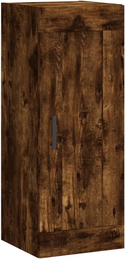 VidaXL Wandkast 34 5x34x90 cm Gerookt Eiken Wandkast Opbergkast Houten Kast Gerookte Eiken Meubels Decoratieve Kast - Foto 6