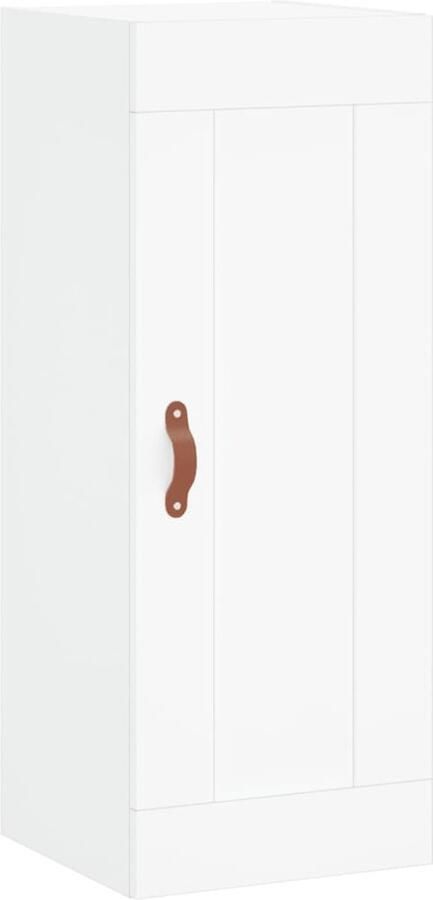 VidaXL Wandkast Bewerkt Hout Wit 34 5x34x90 cm Wandkast Opbergkast Houten Kast Witte Kast Keukenopstelling
