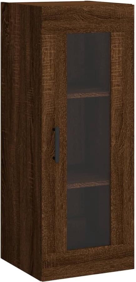 VidaXL Wandkast bruin eiken 34 5x34x90 cm Wandkast Houten Kast Opbergkast Bruine Eiken Meubels Hangkast