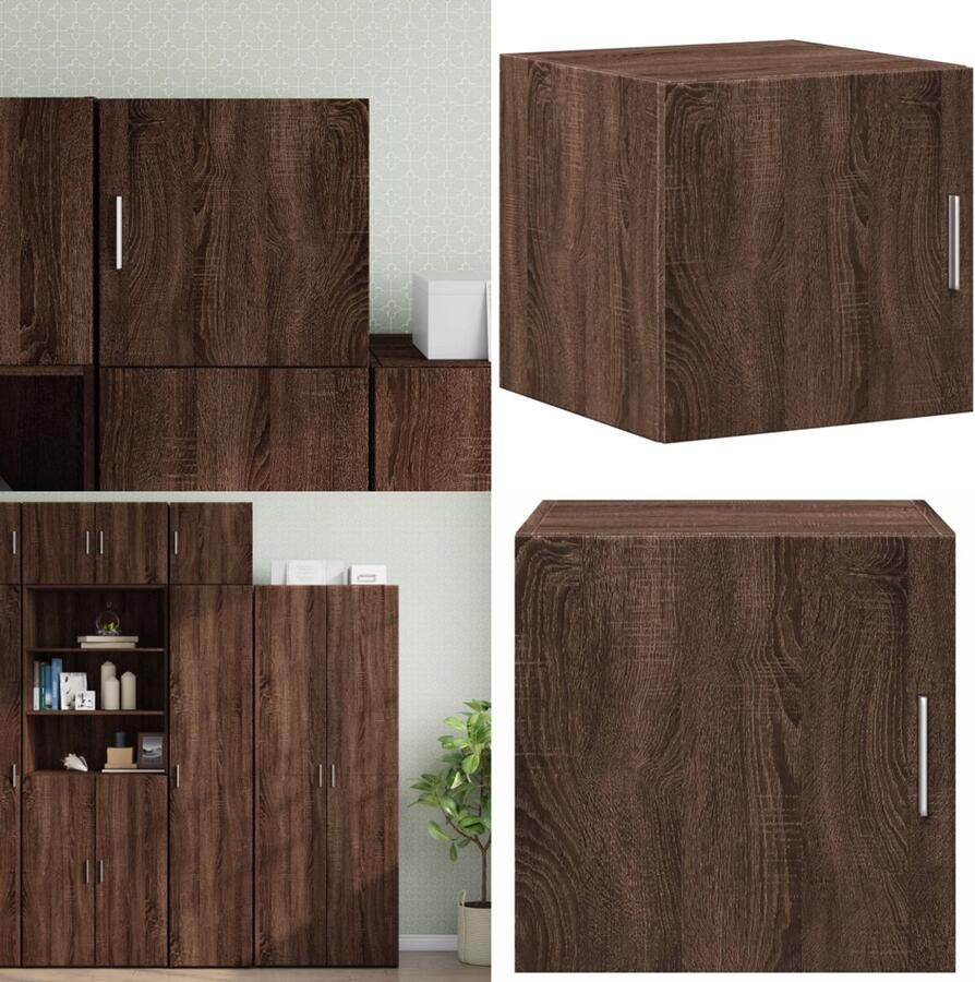 VidaXL Wandkast 40x42 5x40 cm bewerkt hout bruin eikenkleurig Wandkast Wandkasten Hangkast Hangende Kast