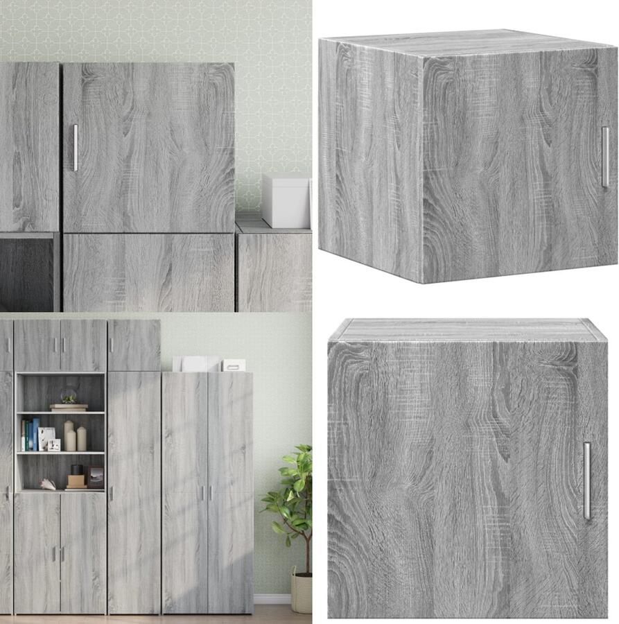 VidaXL Wandkast 40x42 5x40 cm bewerkt hout grijs sonoma Wandkast Wandkasten Hangkast Hangende Kast