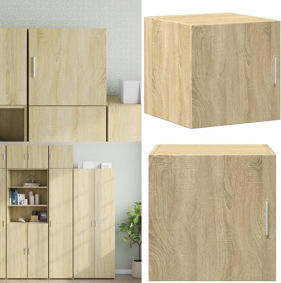 VidaXL Wandkast 40x42 5x40 cm bewerkt hout sonoma eikenkleurig Wandkast Wandkasten Hangkast Hangende Kast