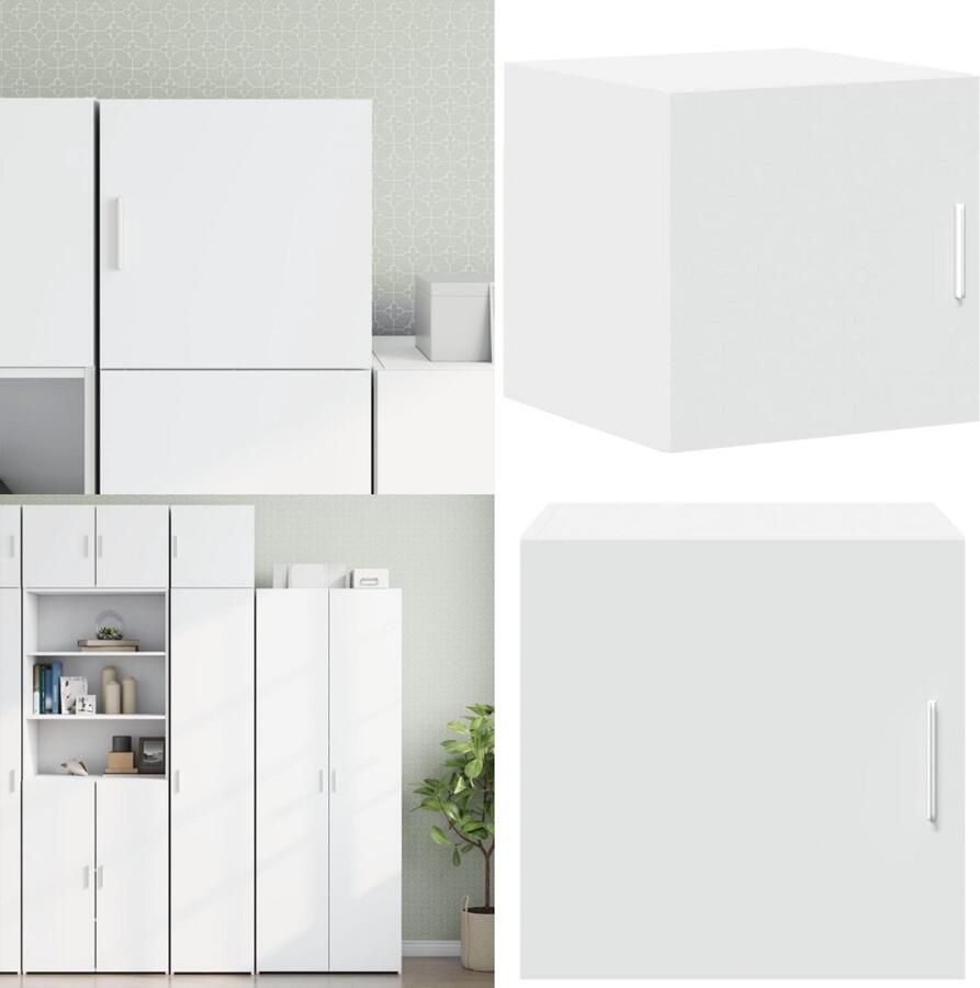 VidaXL Wandkast 40x42 5x40 cm bewerkt hout wit Wandkast Wandkasten Hangkast Hangende Kast