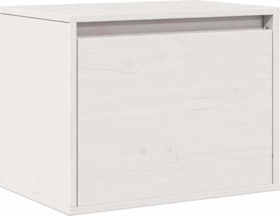 VidaXL Wandkast 45x30x35 cm massief grenenhout wit Wandkast Wandkasten Hangkast Hangende Kast