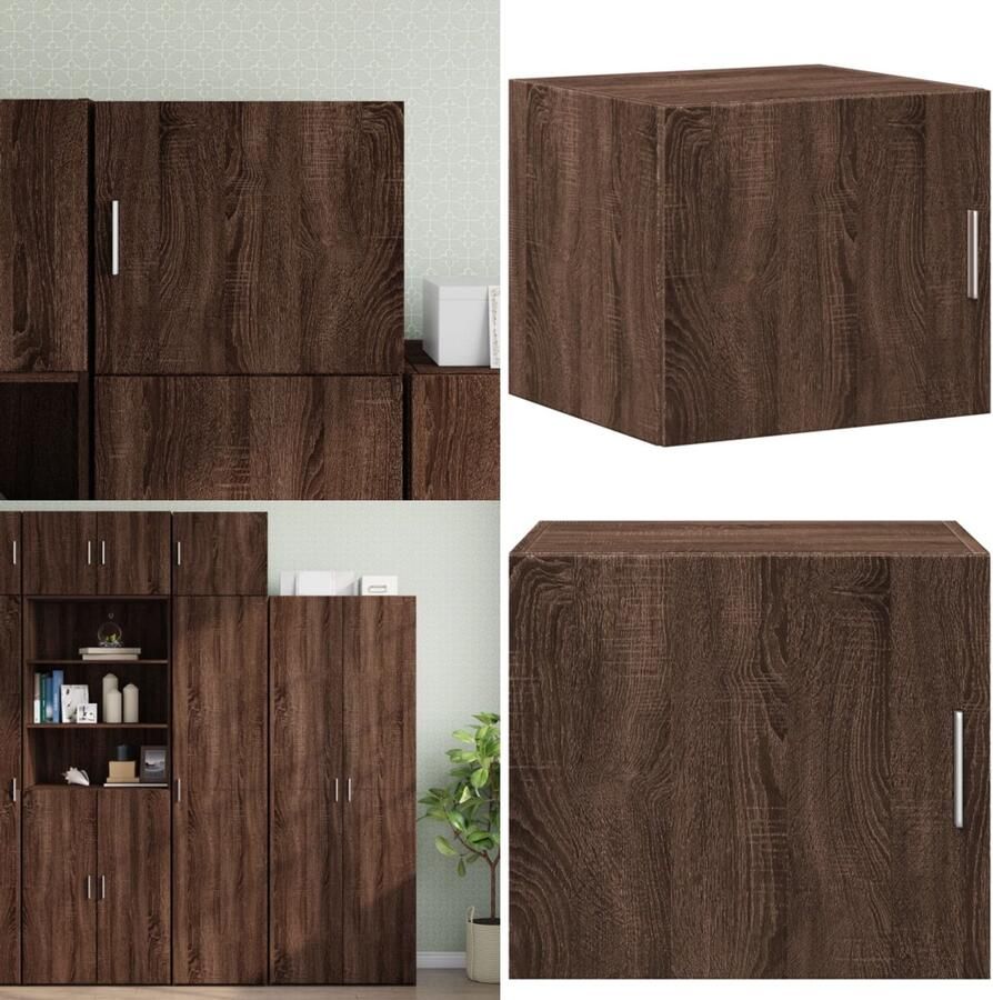 VidaXL Wandkast 45x42 5x40 cm bewerkt hout bruin eikenkleurig Wandkast Wandkasten Hangkast Hangende Kast