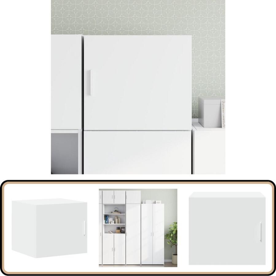VidaXL Wandkast Bewerkt Hout Wit 45x42 5x40 cm Hangkast Wandkast Houten Kast Opbergkast Keukenkast