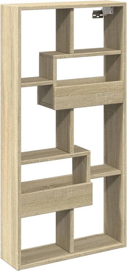 VidaXL Wandkast 50x15x100 cm bewerkt hout sonoma eikenkleurig