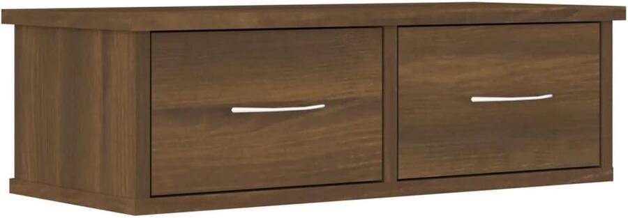 VidaXL Wandkast 60x26x18 5 cm bewerkt hout bruin eikenkleur Wandkast Wandkasten Hangkast Hangende Kast